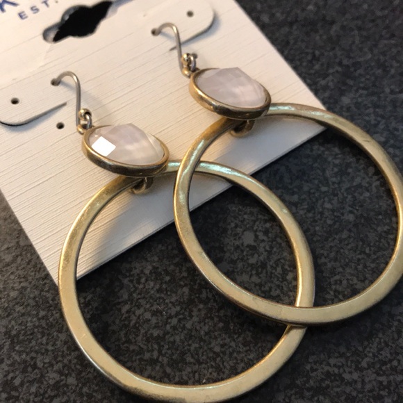 Lucky Brand Jewelry - NWT lucky Brand gold/ beaded hoops
